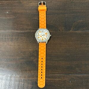 Orange Silicone Strap Watch